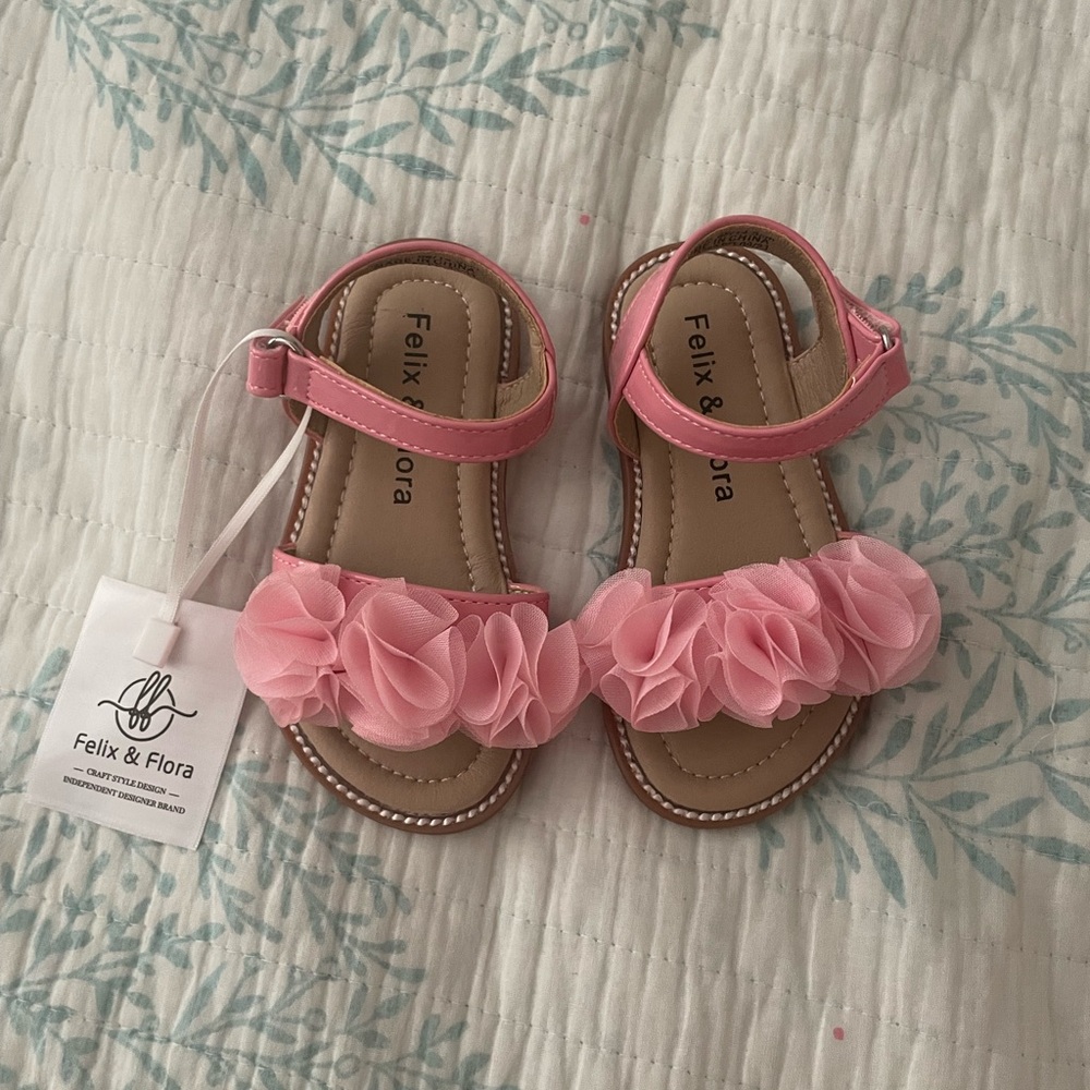 Pink Floral Sandals for Summer
